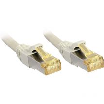 47266 RJ45 Netzwerkkabel, Patchkabel cat 6a (Rohkabel cat 7) s/ftp 5.00 m Grau mit Rastnasensc - Lindy