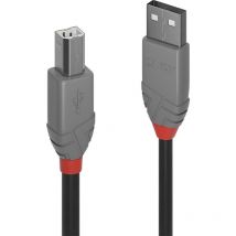 Lindy - USB-Kabel usb 2.0 usb-a Stecker, usb-b Stecker 7.50 m Schwarz 36676