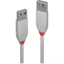 Lindy - Cavo usb usb 2.0 Spina usb-a, Presa usb-a 5.00 m Grigio 36715