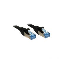 Lindy - 47182 cable de red Negro 7,5 m Cat6a s/ftp (s-stp)