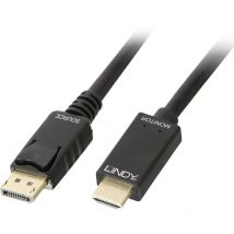 Lindy - Câble adaptateur DisplayPort / hdmi Fiche mâle DisplayPort, Fiche mâle hdmi-a 2.00 m noir 36922 Câble DisplayPort