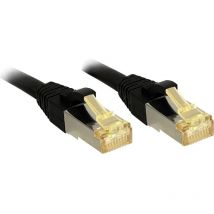 Lindy - 47307 RJ45 Câble réseau, câble patch cat 6a (câble brut cat 7) s/ftp 1.00 m noir avec cliquet d'encastrement 1 pc