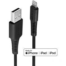 Lindy - 2m usb to Lightning Cable Black Charge and Sync Cable for iPhone iPad & iPod