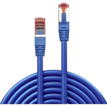 47723 RJ45 Netzwerkkabel, Patchkabel cat 6 s/ftp 10.00 m Blau mit Rastnasenschutz 1 St. - Lindy