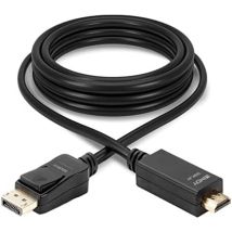 Lindy - Câble adaptateur DisplayPort / hdmi Fiche mâle DisplayPort, Fiche mâle hdmi-a 3.00 m noir 36923 Câble DisplayPort