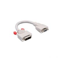 Lindy - 41222 adaptador de cable de vídeo 0,2 m dvi-a vga (D-Sub) Gris