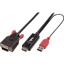 Lindy - Câble adaptateur hdmi / vga Fiche mâle hdmi-a, Fiche mâle vga 15 pôles 2.00 m noir 41456 Câble hdmi
