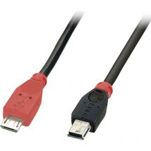 Lindy - Cavo usb usb 2.0 Spina USB-Micro-B, Spina USB-Mini-B 1.00 m Nero con funzione otg 31718