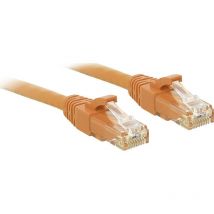48106 RJ45 Câble réseau, câble patch cat 6 u/utp 0.50 m orange avec cliquet d'encastrement 1 pc(s) C230201 - Lindy