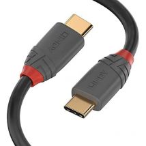 Lindy - Usb-kabel Usb 2.0 Usb-c Stecker, Usb-c Stecker 3.00 M Schwarz, Grau 36873