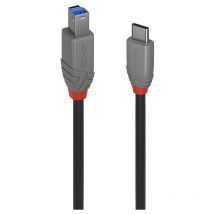 USB-Kabel usb 3.2 Gen1 (usb 3.0 / usb 3.1 Gen1) usb-c Stecker, usb-b Stecker 1.00 m Schwarz - Lindy