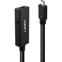 Lindy - usb-c Kabel usb 3.2 Gen2 (usb 3.1 Gen2) usb-c Stecker, usb-c Buchse 5.00 m Schwarz 43364