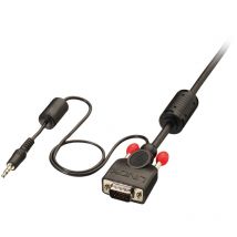 Lindy - vga and Audio Cable m/m Black 3m 15 Way m/m and 3.5mm Stereo m/m ddc