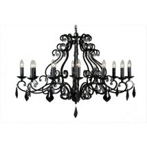 Linea Verdace barozzi Lampadari Multibraccio Nero Lucido