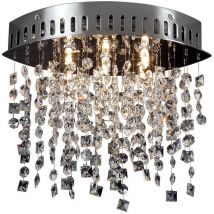 Linea Verdace Lighting - Linea Verdace Krista Plafonnier Verre & Cristal Chrome