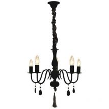 Linea Verdace Lighting - Linea Verdace magnifico Lustres à 5 bras multiples noirs