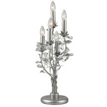 Linea Verdace Lighting - Linea Verdace Michelan Lampe de Table 5 Lumières Argent Brossé