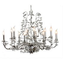 Linea Verdace Michelan Lustres à 12 bras multiples argent brossé