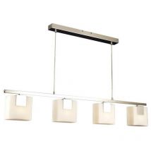 Linea Verdace Lighting - Linea Verdace Plafonnier suspendu à barre droite, nickel satiné
