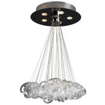 Linea Verdace Pretzel Plafón colgante Cluster Cromo
