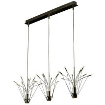 Linea Verdace Lighting - Linea Verdace quaffle Plafonnier suspendu à barre droite, nickel satiné