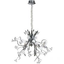 Linea Verdace Lighting - Linea Verdace Rosaluci Suspension Plafonnier Chrome Blanc