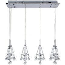 Linea Verdace Lighting - Linea Verdace ruby Plafonnier Suspendu Straight Bar Chrome