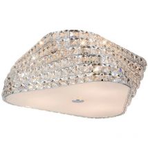 Linea Verdace Trium Plafón de cristal y vidrio cromado