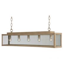 Linea Verdace Lighting - Linea Verdace zenia 5 Light Straight Bar Pendelleuchte Beige Gold