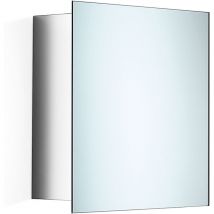Armario de pared con puerta de espejo y estantes de cristal L.45X45 cm en acero - Lineabeta