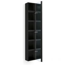 Lineabeta - Colonna con anta a specchio Ciacole L.160X25 cm nero