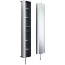 Cristina Ondyna - Lineabeta - Columna giratoria con espejo y estantes de cristal Pikà L.25cm