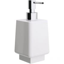 Cristina Ondyna - Lineabeta - Dado dosificador de jabón con recipiente de cerámica blanco 250 ml