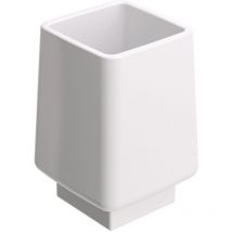 Cristina Ondyna - Lineabeta - Dado vaso de cerámica para cepillo de dientes blanco