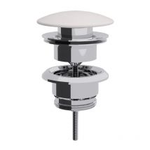 Lineabeta - Desagüe clic-clac ajustable 0-80 mm con tapa blanca mate