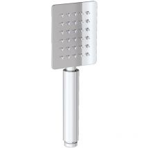 Lineabeta - Docia teleducha cuadrada plana en latón cromado