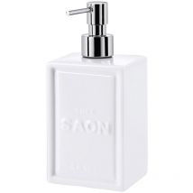 Cristina Ondyna - Lineabeta - Dosificador cuadrado de jabón Saon blanco 500 ml