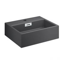 Lineabeta - Encimera/lavabo suspendido con agujero para grifo 42x36 gris mate