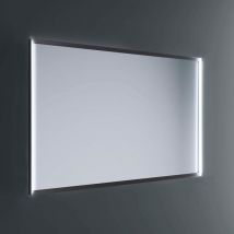 Lineabeta - Espejo led regulable Pyxis 100x80cm con marco negro