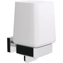 Cristina Ondyna - Lineabeta - Jabonera de pared con palanca Dado blanco/cromo pulido 150 ml