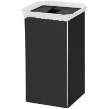 Portabiancheria Bandoni quadrato in alluminio nero - Lineabeta