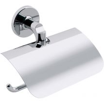 Lineabeta - Portarrollos de papel higiénico con tapa Sbecà de latón cromado