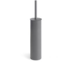 Runder Wand-/Stütz-Toilettenbürstenhalter aus mattgrauem Stahl - Lineabeta