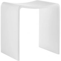 Lineabeta - Sgabello Scagni arrotondato in mattstone bianco opaco