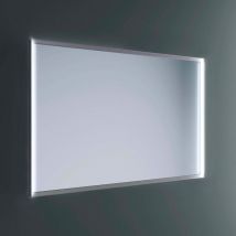 Lineabeta - Specchio led Pyxis 90x80cm dimmerabile con cornice