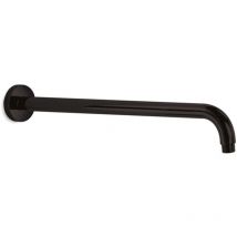 Supioni runder Wandduscharm 32 cm ½ Gelenk aus schwarzem Messing - Lineabeta