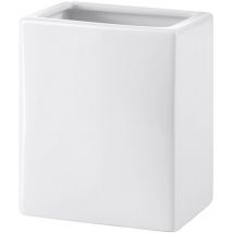 Lineabeta - Vaso portacepillos de dientes Saon de porcelana blanca