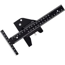 Lineal, Winkelwerkzeug, Stahllineal, Holzbearbeitungslineal, Holzbearbeitungs-Positionierungsblock, T-Lineal, Aluminiumlegierung,
