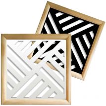 Linear mill - Moduli Decorativi in Legno e pvc - Misura: 48x48 cm - Colore: bianco