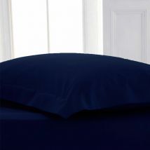 Linens Limited - Easy Care Polycotton Fitted Sheet, Navy, King